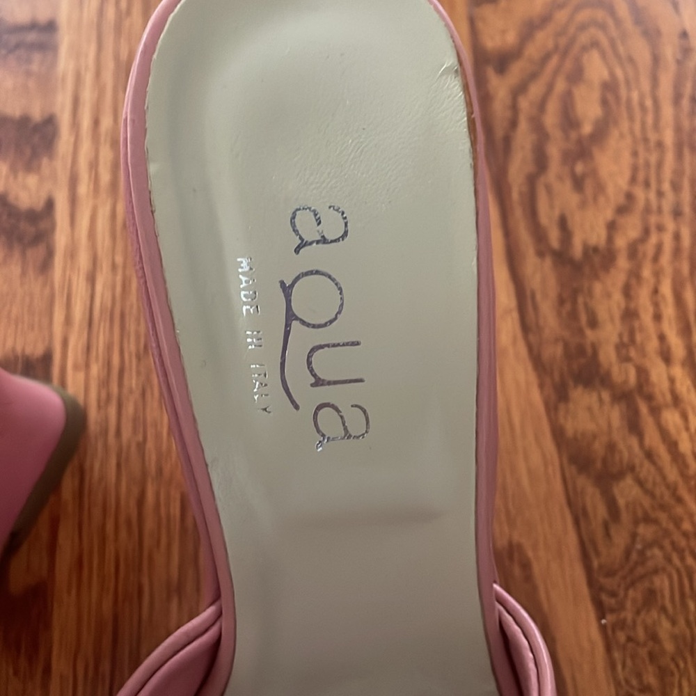 Aqua Women's Pink Knotted Mules - Picture 2 of 4
